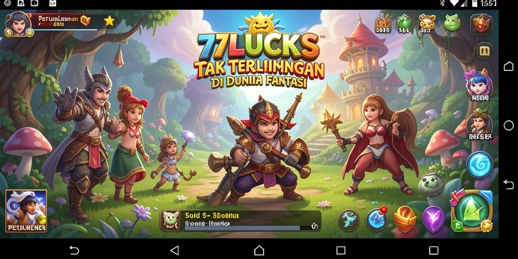 Screenshot gameplay 77LUCKS menampilkan suasana petualangan yang mendebarkan.