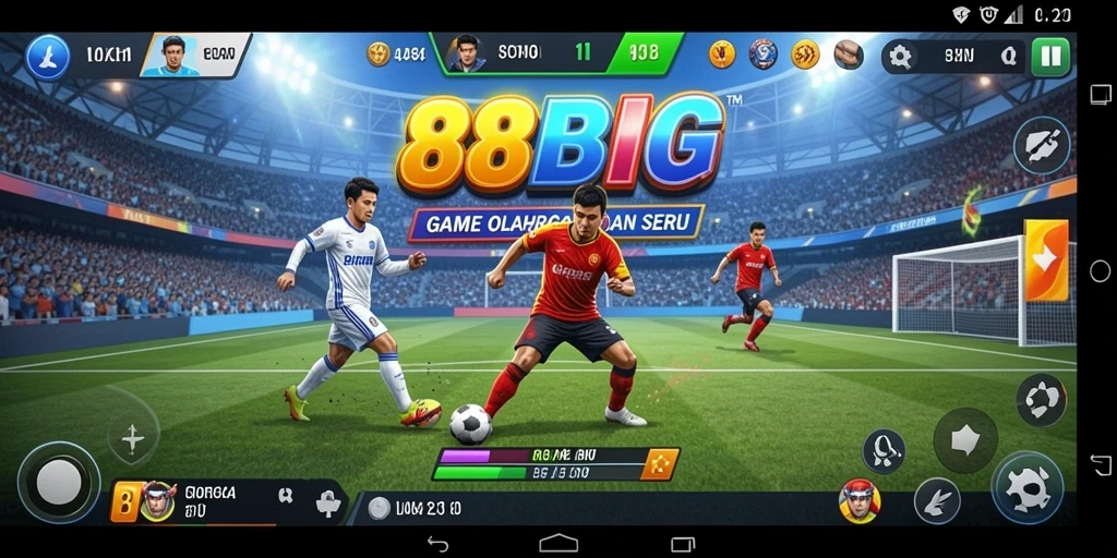 Screenshot utama menampilkan gameplay seru dalam olahraga berbagai cabang.