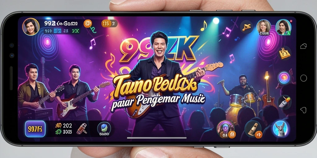 Screenshot gameplay 99ZK menampilkan interaksi musik yang seru.