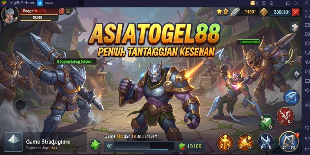 Tangkapan layar utama ASIATOGEL88 menampilkan aksi strategis yang intens.