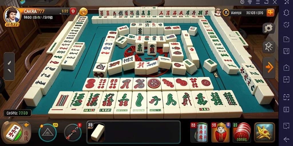 Tampilan gameplay seru dalam game Mahjong CAKRA777.