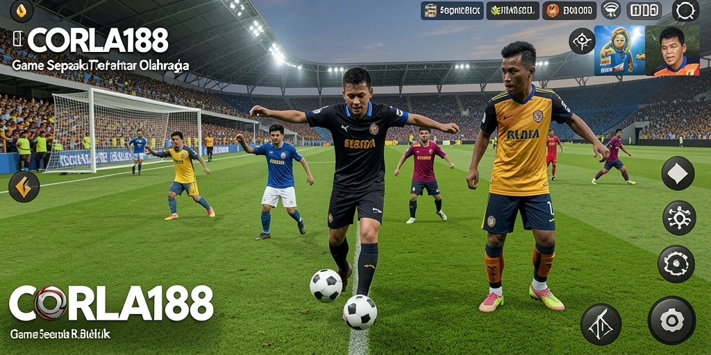 Tampilan gameplay <strong>CORLA188</strong> yang menghadirkan aksi sepak bola yang mendebarkan.