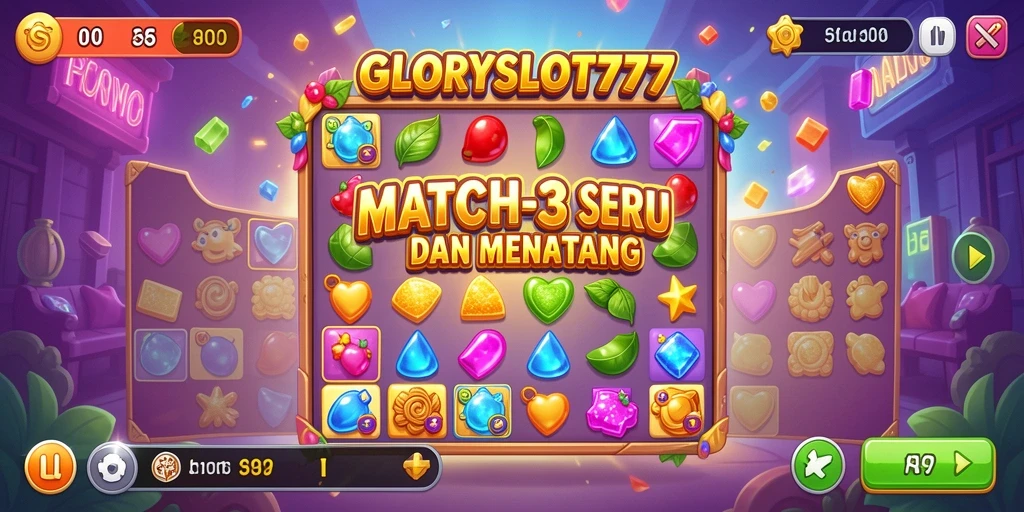 Tampilan gameplay seru dan berwarna-warni di GLORYSLOT777.