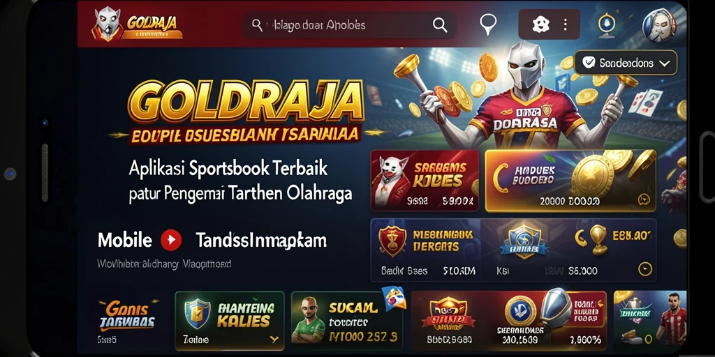 Screenshot gameplay <strong>GOLDRAJA</strong> yang menunjukkan antarmuka taruhan olahraga.