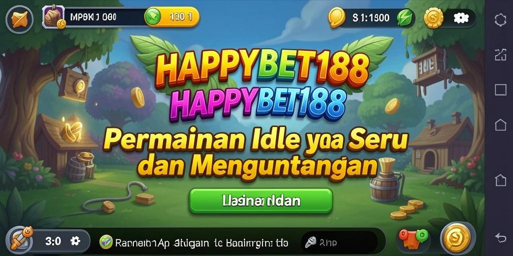 Screenshot gameplay <strong>HAPPYBET188</strong> yang menunjukkan karakter sedang mengumpulkan aset.
