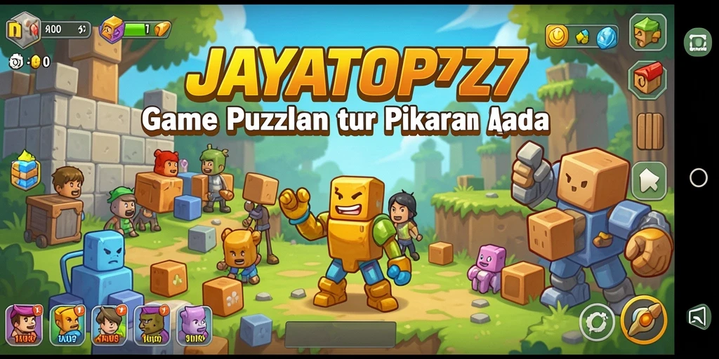 Screenshot utama JAYATOP77 yang menunjukkan gameplay puzzle yang seru.
