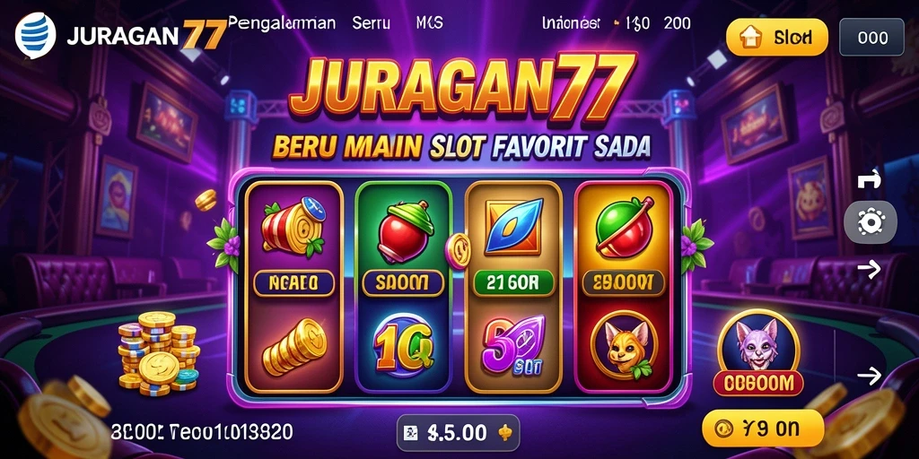 Tampilan gameplay Slot yang mengasyikkan di JURAGAN77.