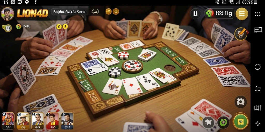 Screenshot gameplay LION4D yang menunjukkan keseruan bermain Gaple.