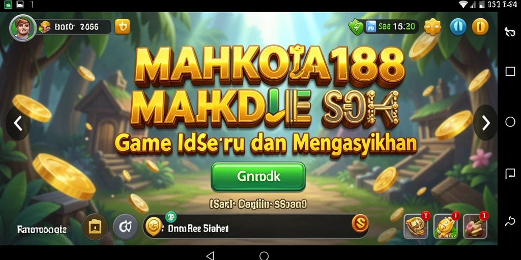Tampilan gameplay MAHKOTA188 yang penuh warna dan dinamis.