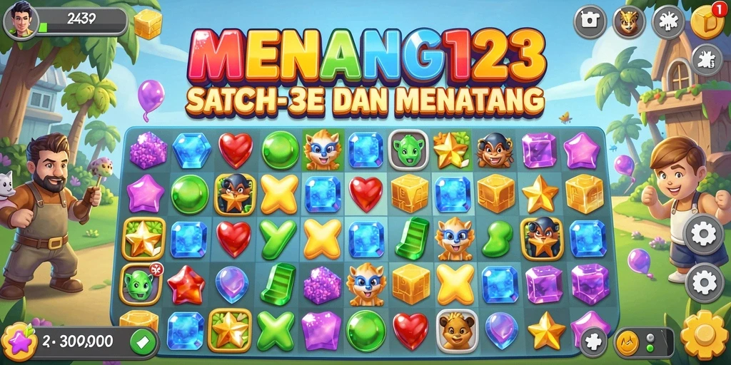Gameplay seru dengan kombinasi objek warna-warni.