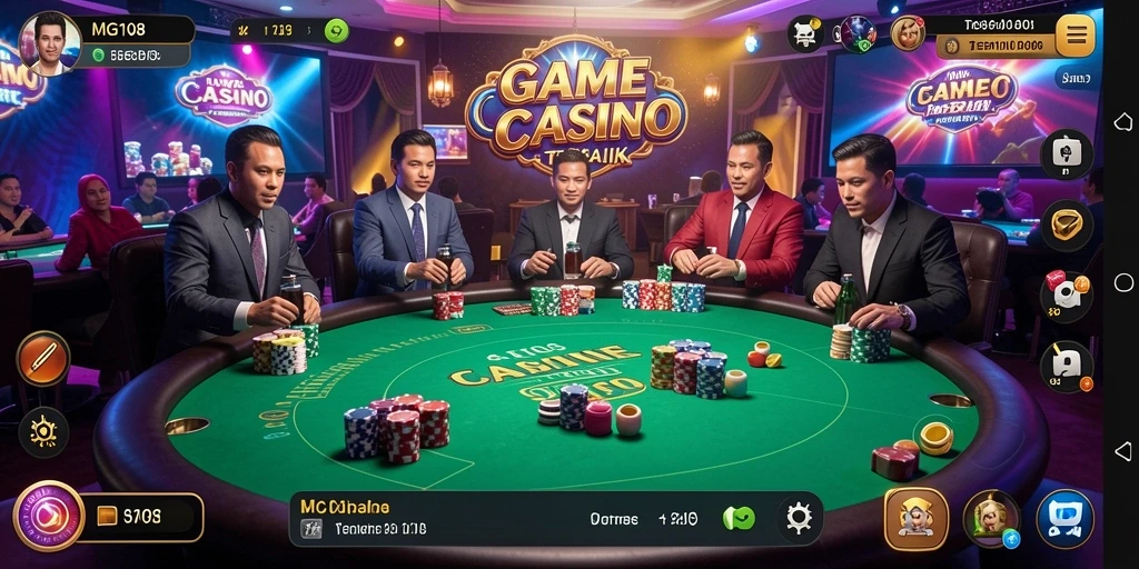 Tampilan menarik gameplay Live Casino MG108 dengan dealer langsung.