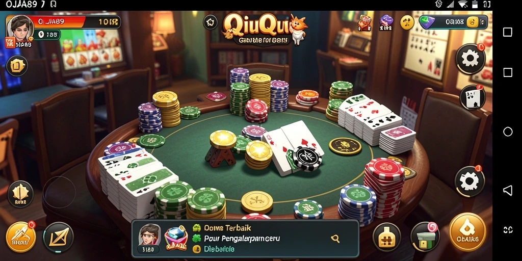 Screenshot utama OJA89 menampilkan aksi seru gameplay QiuQiu.