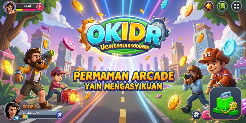 Tampilan gameplay OKIDR yang menegangkan dan menghibur dalam permainan Arcade.