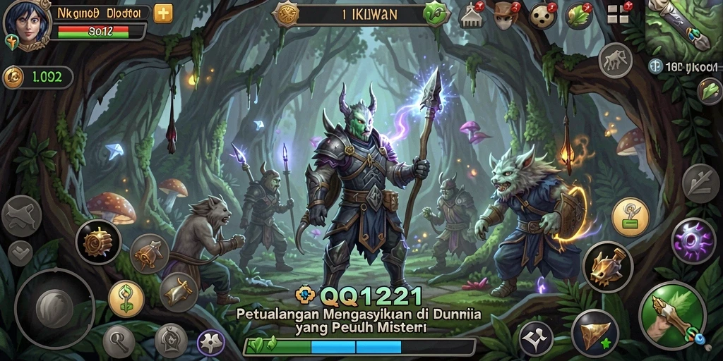 Screenshot gameplay menampilkan petualangan mendebarkan di QQ1221.