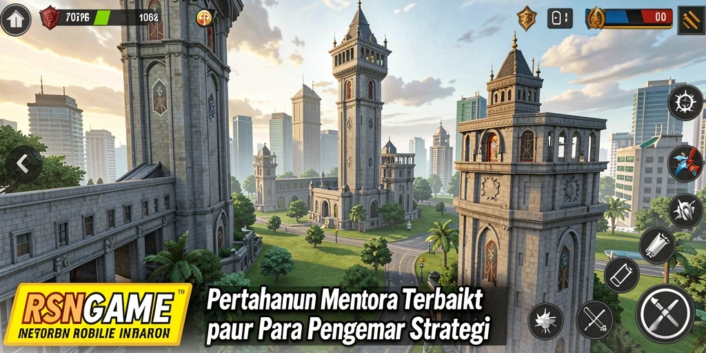 Tampilan gameplay Tower Defense yang seru dan dinamis.