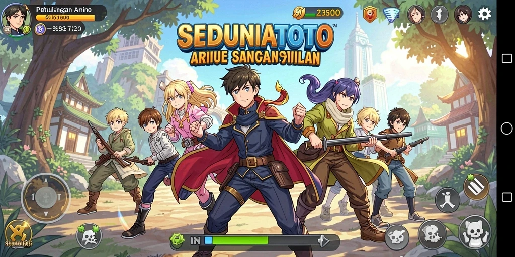 Tangkapan layar utama SEDUNIATOTO menampilkan keindahan dunia Anime.