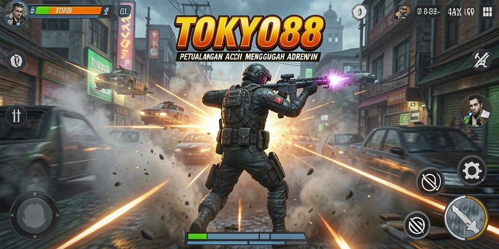 Tampilan gameplay intens TOKYO88 yang penuh aksi.